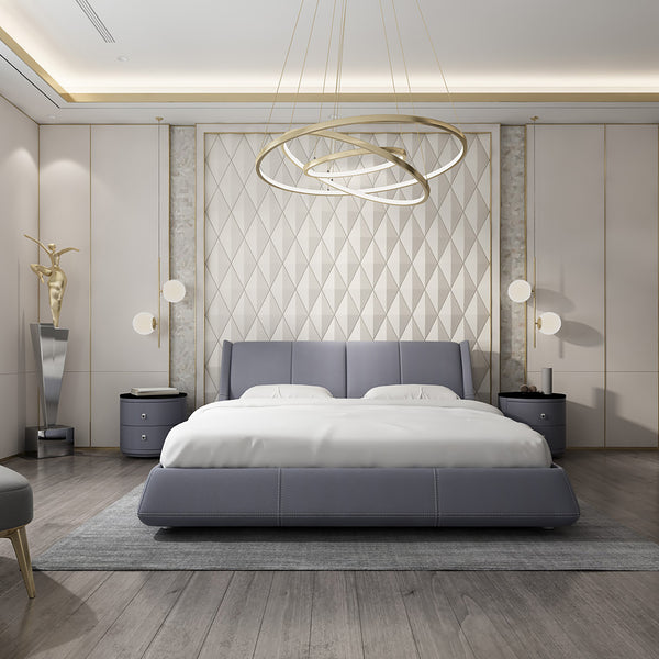 DeRucci Full-leather Bed Frame BZZ4 - 097